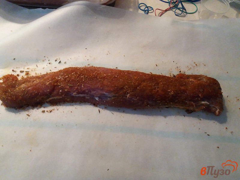Фото приготовление рецепта: Вяленое мясо из свиной вырезки шаг №4