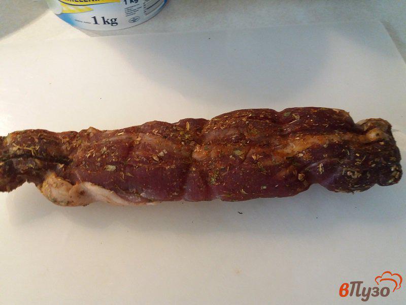 Фото приготовление рецепта: Вяленое мясо из свиной вырезки шаг №6