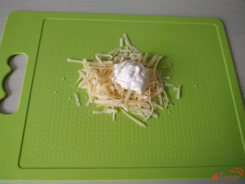 Фото приготовление рецепта: Запечённый толстолобик под сырной корочкой с помидорами и луком шаг №4