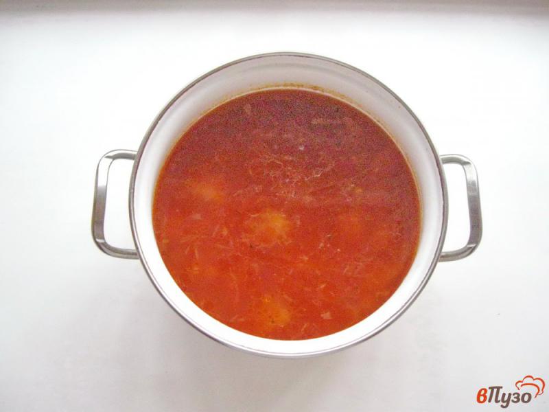Фото приготовление рецепта: Фасолевый суп с томатом шаг №6