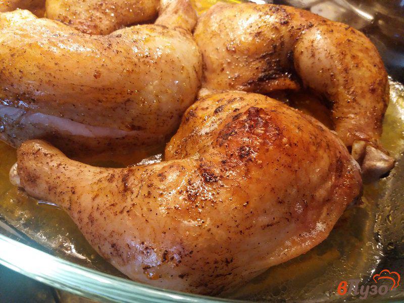 Фото приготовление рецепта: Запеченные куриные окорочка в сухом маринаде шаг №5