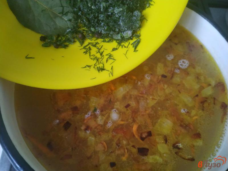Фото приготовление рецепта: Полевой суп с пшеном шаг №9