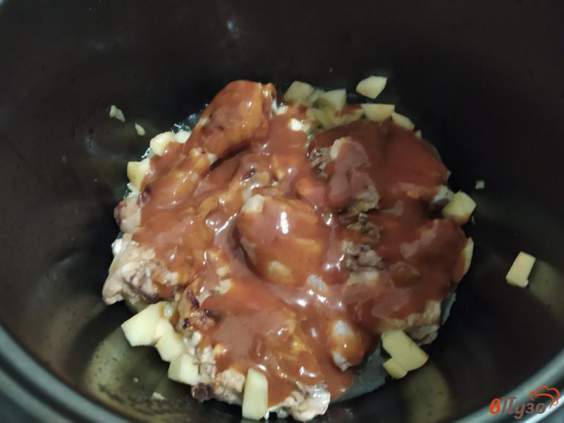 Фото приготовление рецепта: Куриные окорочка в сладком соусе в мультиварке шаг №8