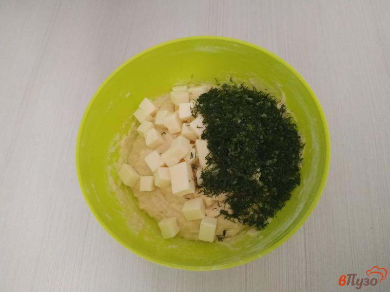 Фото приготовление рецепта: Булочки с сыром и с зеленью шаг №6