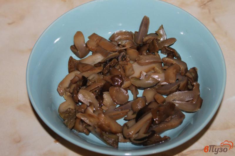 Фото приготовление рецепта: Салат из квашеной капусты с грибами и огурцом шаг №1