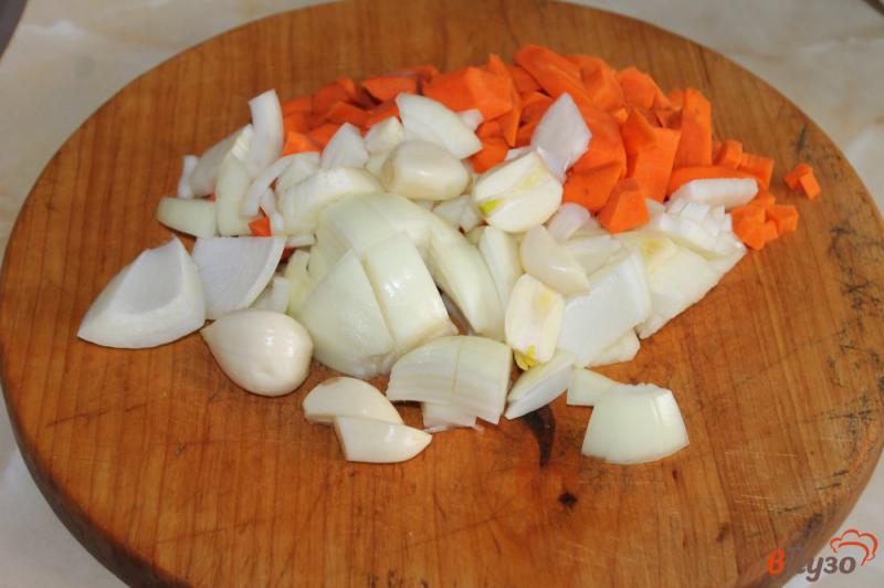 Фото приготовление рецепта: Паштет печеночно - мясной с овощами шаг №2