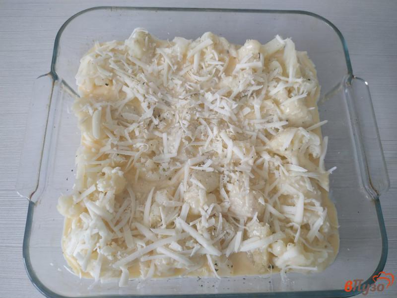 Фото приготовление рецепта: Запеканка из цветной капусты с сыром сулугуни шаг №7