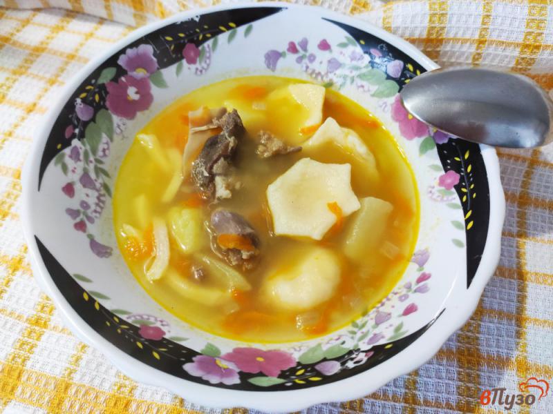 Фото приготовление рецепта: Суп с сырными пельменями шаг №11