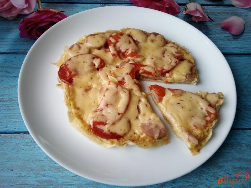 Фото приготовление рецепта: Пицца из лаваша и яиц шаг №6