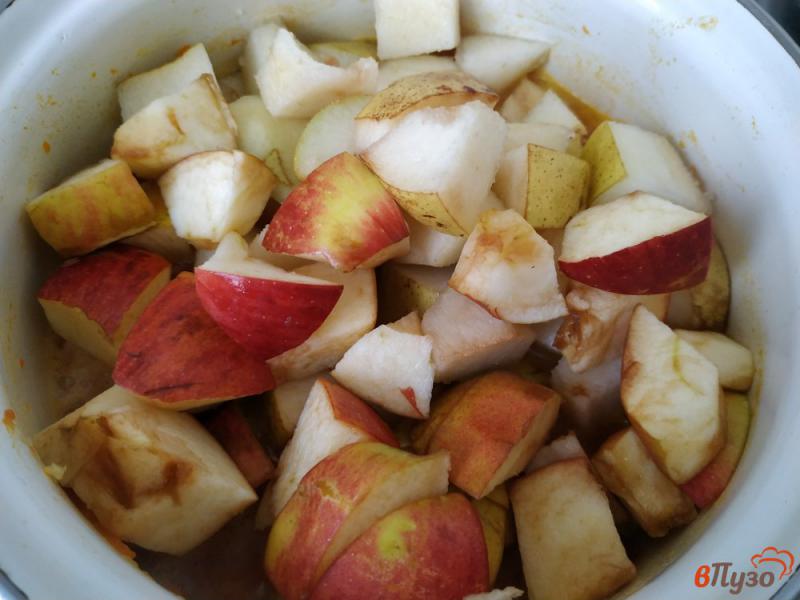 Фото приготовление рецепта: Каша из тыквы с пшеном и фруктами шаг №6