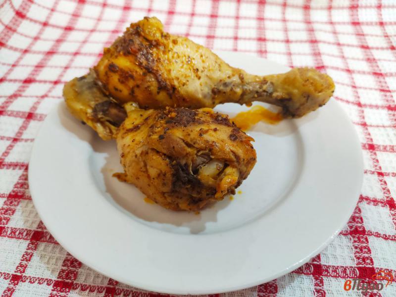 Фото приготовление рецепта: Запечённые куриные голени с горчицей шаг №5