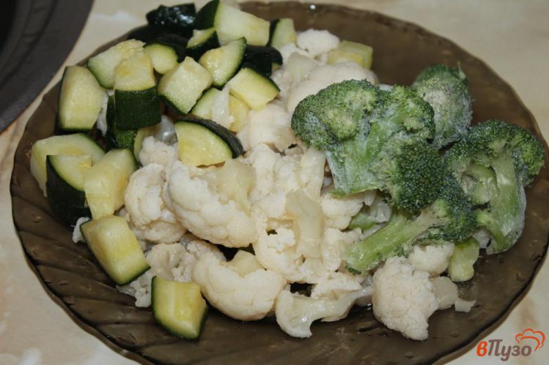 Фото приготовление рецепта: Рагу из овощей грибов и кукурузы на сковороде шаг №1