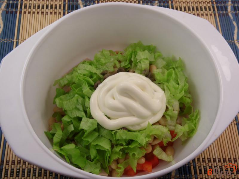 Фото приготовление рецепта: Салат с фасолью и бужениной шаг №5