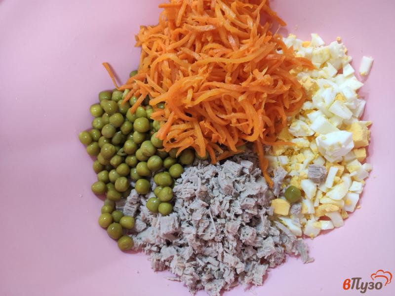Фото приготовление рецепта: Мясной салат с морковью по-корейски шаг №3