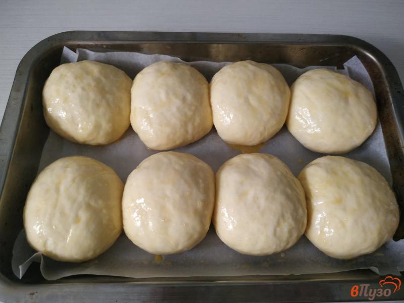 Фото приготовление рецепта: Пирожки духовые с луком и яйцом шаг №12