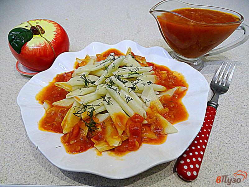 Фото приготовление рецепта: Соус из томатной пасты к макаронам шаг №8