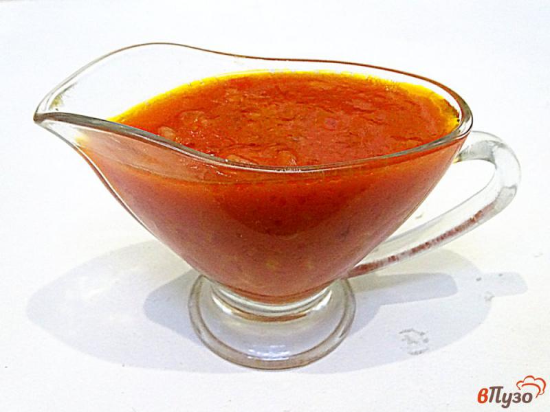 Фото приготовление рецепта: Соус из томатной пасты к макаронам шаг №7