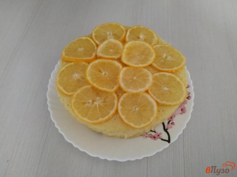 Фото приготовление рецепта: Лимонный пирог в микроволновке шаг №8