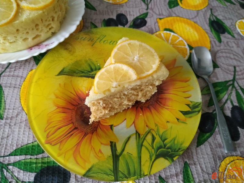 Фото приготовление рецепта: Лимонный пирог в микроволновке шаг №9