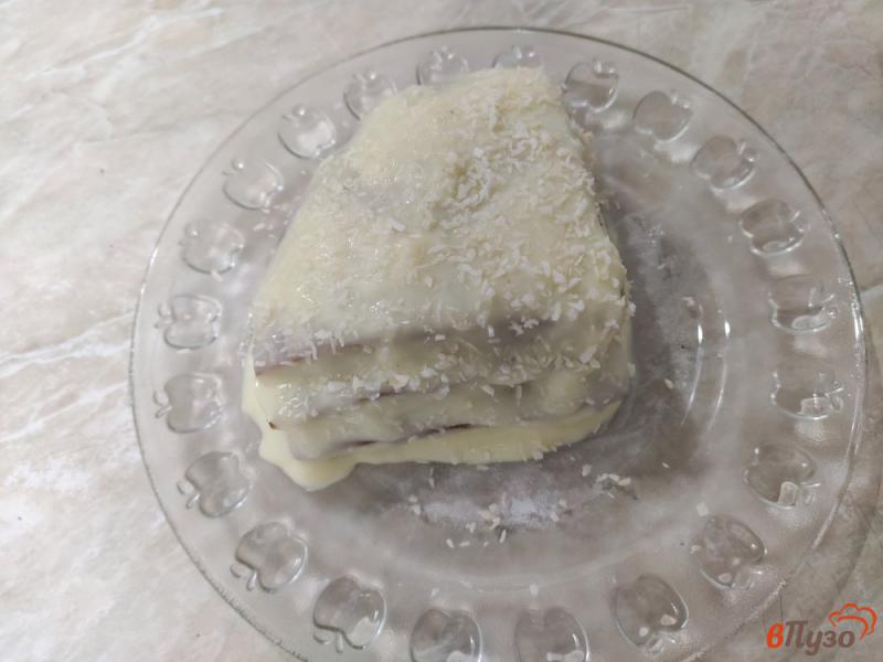 Фото приготовление рецепта: Быстрый мини-торт на сковороде шаг №13