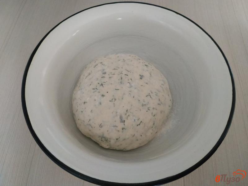 Фото приготовление рецепта: Хлеб формовой с укропом шаг №3