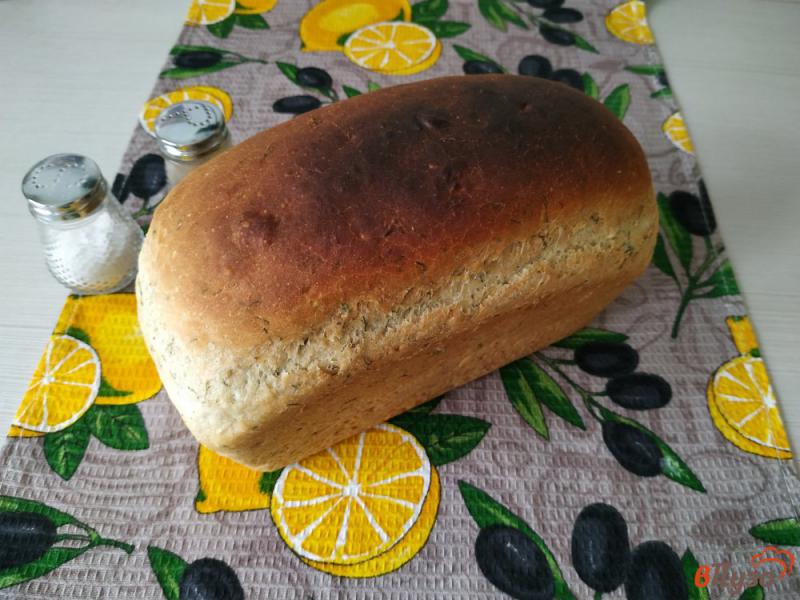 Фото приготовление рецепта: Хлеб формовой с укропом шаг №7