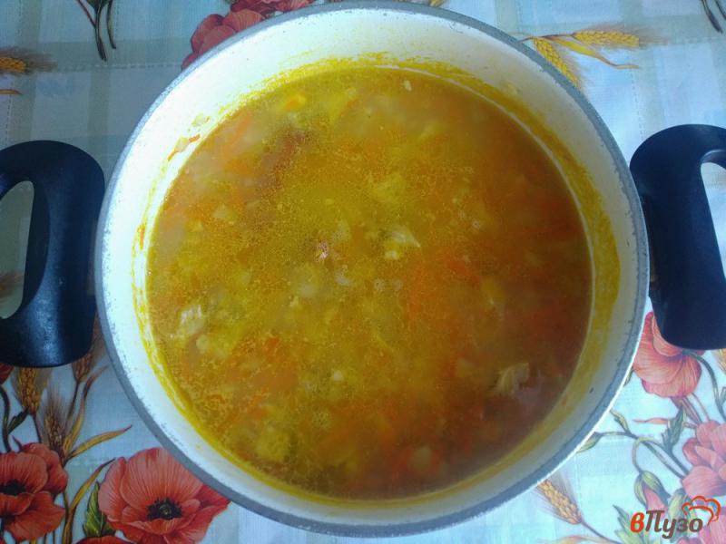 Фото приготовление рецепта: Суп из жёлтой чечевицы с капчеными крылышками шаг №9