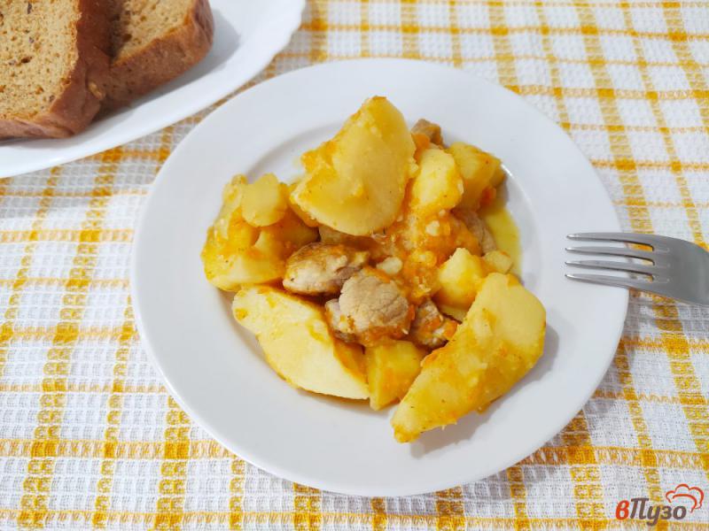 Фото приготовление рецепта: Картофель с мясом шаг №6