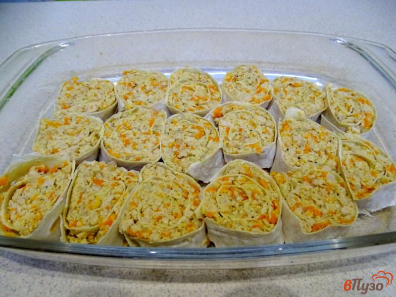 Фото приготовление рецепта: Пирог из лаваша с фаршем шаг №12