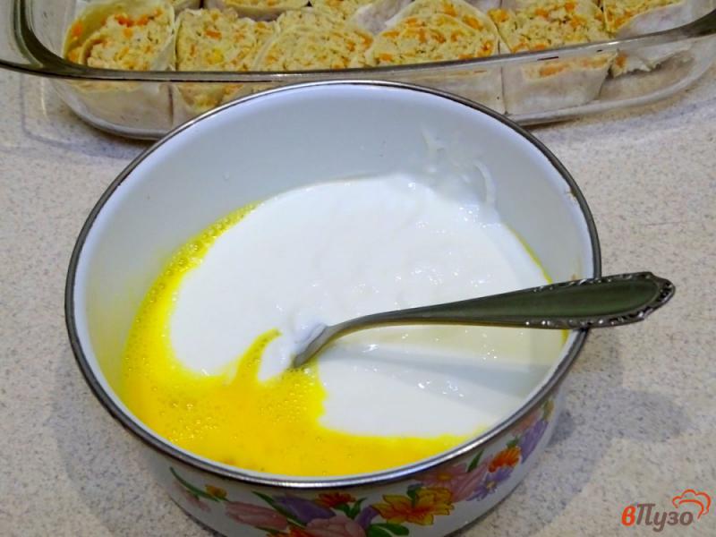 Фото приготовление рецепта: Пирог из лаваша с фаршем шаг №13