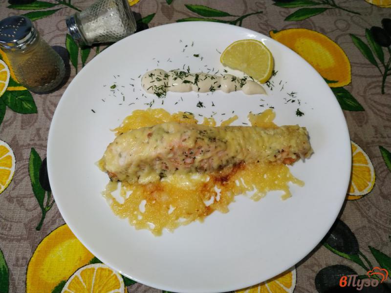 Фото приготовление рецепта: Рыба запечённая под сыром в микроволновке шаг №9