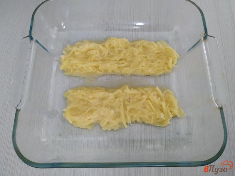 Фото приготовление рецепта: Сёмга запечённая в картофельной корочке шаг №7