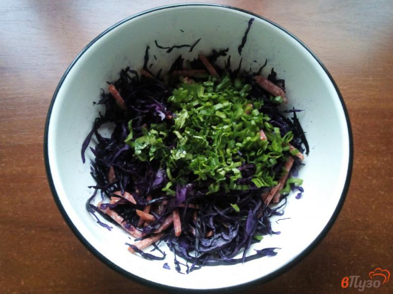 Фото приготовление рецепта: Салат из краснокочанной капусты шаг №3