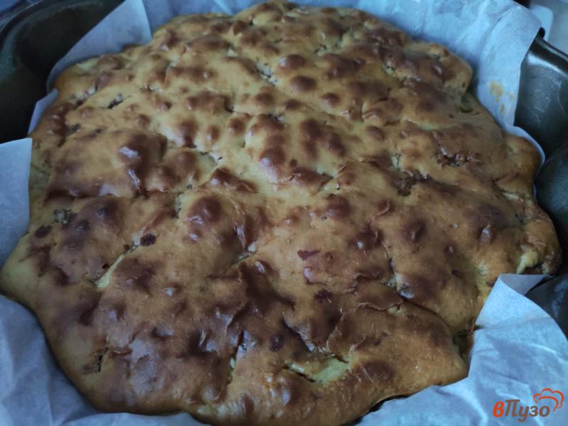 Фото приготовление рецепта: Пирог с яблоками на кефире шаг №7