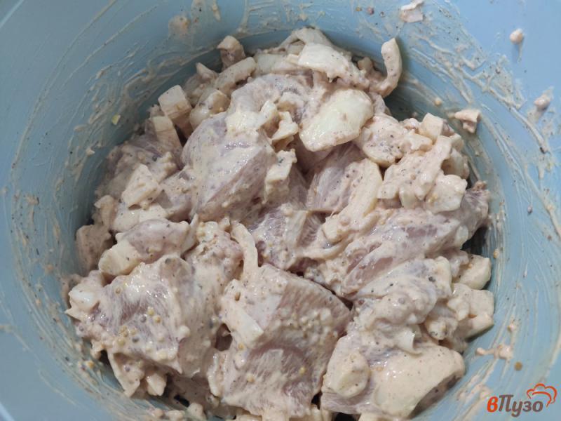 Фото приготовление рецепта: Куриное филе с йогуртом и горчицей шаг №4