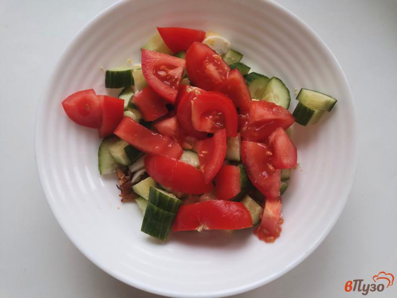 Фото приготовление рецепта: Овощной салат с курицей шаг №5