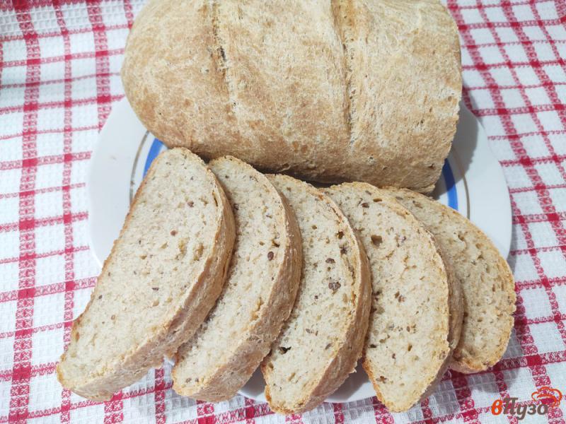 Фото приготовление рецепта: Хлеб с семенами льна и отрубями шаг №8