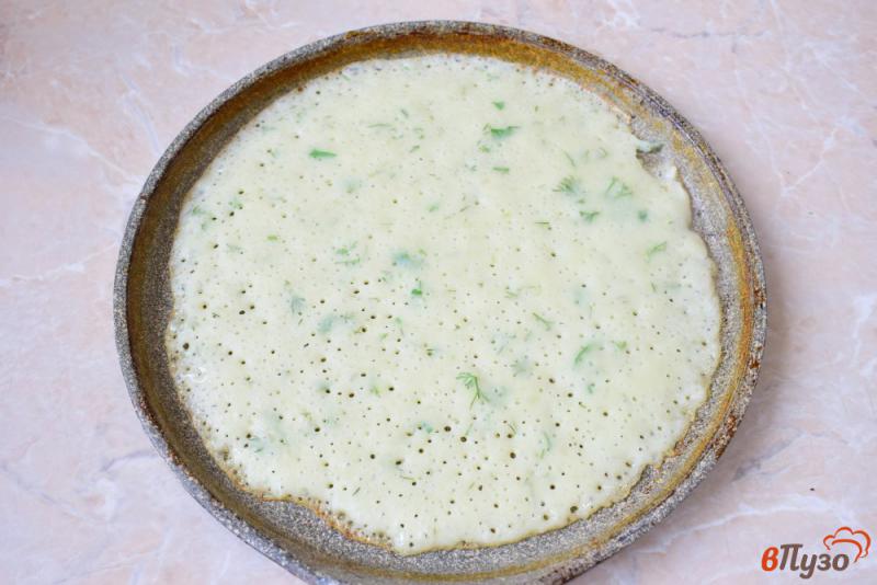 Фото приготовление рецепта: Картофельные блины с зеленью шаг №6