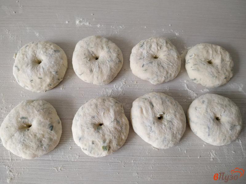 Фото приготовление рецепта: Бездрожжевые булочки с укропом шаг №7