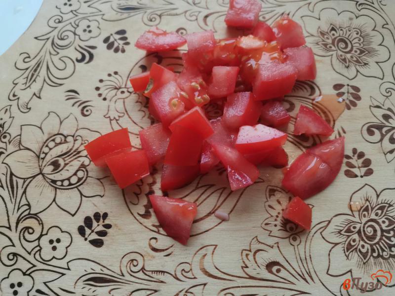 Фото приготовление рецепта: Блинчики с ветчиной помидорами и сыром шаг №8