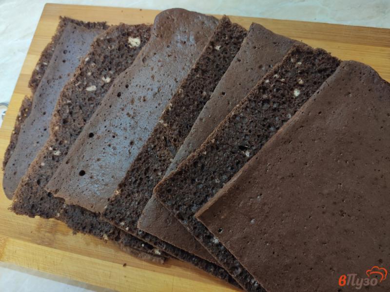 Фото приготовление рецепта: Шоколадный торт с заварным кремом шаг №12