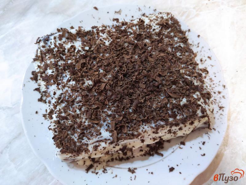 Фото приготовление рецепта: Шоколадный торт с заварным кремом шаг №14