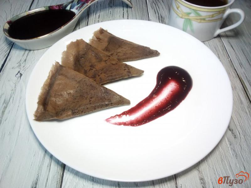 Фото приготовление рецепта: Шоколадно-кофейные блинчики шаг №11