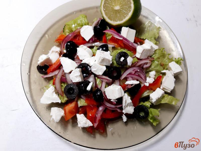 Фото приготовление рецепта: Греческий салат шаг №8