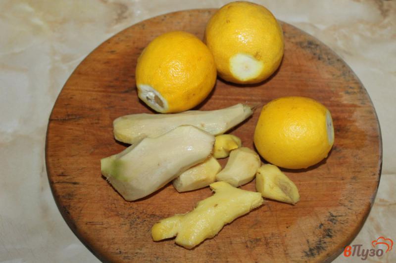 Фото приготовление рецепта: Лимонно - имбирная заправка для чая шаг №1