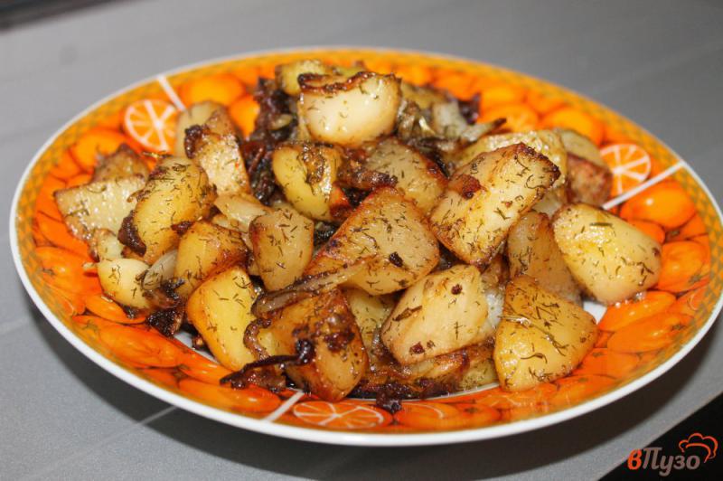 Фото приготовление рецепта: Картошка с салом и паприкой в духовке шаг №6