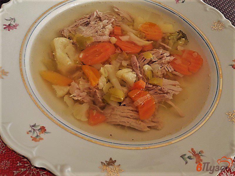 Фото приготовление рецепта: Суп овощной со свининой шаг №9