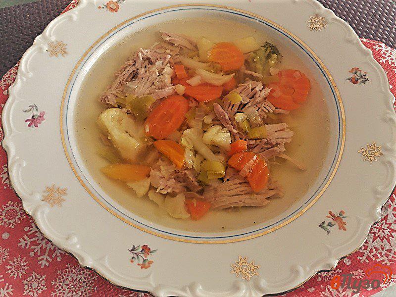 Фото приготовление рецепта: Суп овощной со свининой шаг №10