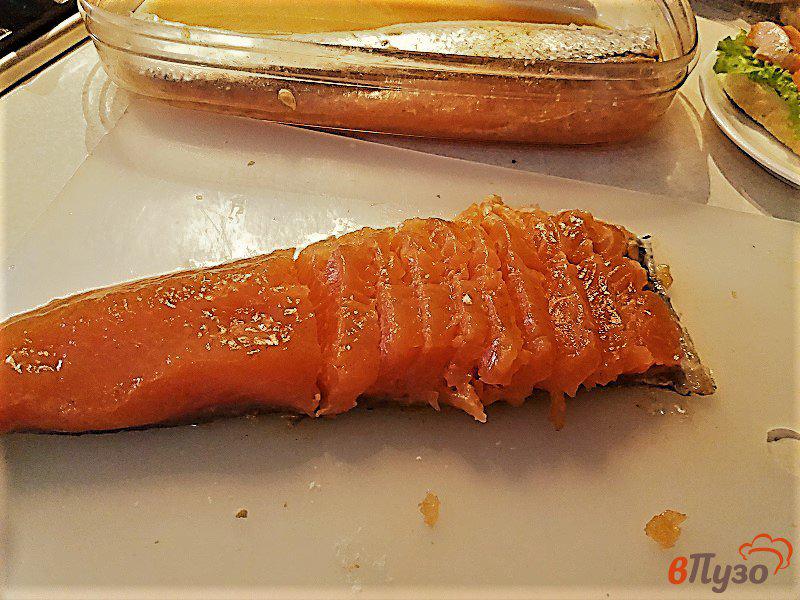 Фото приготовление рецепта: Слабосоленая семга в мандариновом маринаде шаг №7