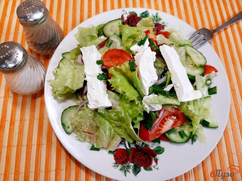 Фото приготовление рецепта: Салат из овощей с фетой шаг №8
